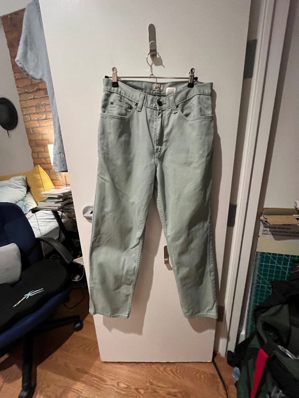 L.L.Bean Original Fit Chino Pants Women’s 10 Petite Blue Cotton Straight Leg